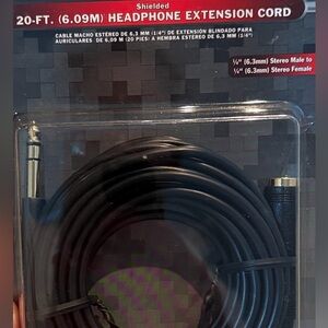 RadioShack 20-ft Shielded Headphone Extension Cord - Black